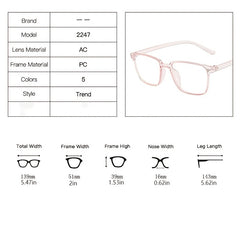 Women's Square Light Blocking Glasses