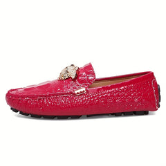 Men's Crocodile Print Slip On Loafers
