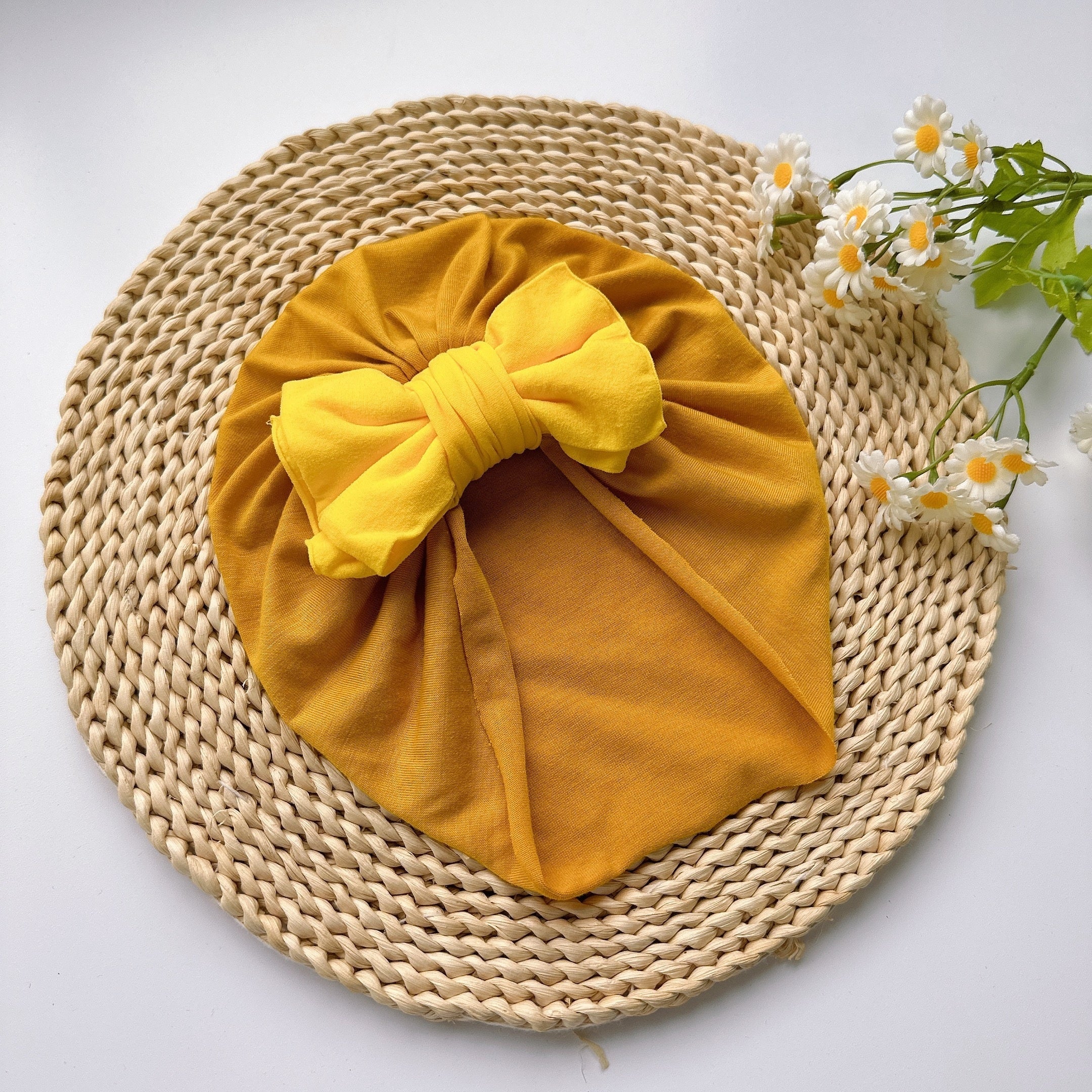 Elastic Bow Turban for Baby Girls