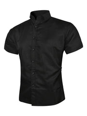 Men's Business Formal Short Sleeve Button Up Shirt