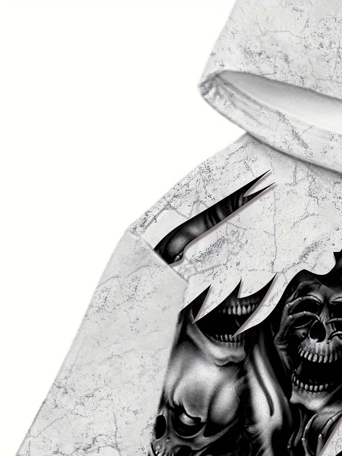 Men's Casual Skull Pattern 3D Print Hoodie Sweatshirt Outdoor Sports