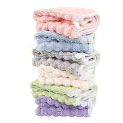 Soft Hair Drying Cap Coral Fleece Hair Towel for Women