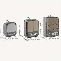 Travel Clothes Organizer Luggage Storage Bag 3pcs Packing Cubes Set
