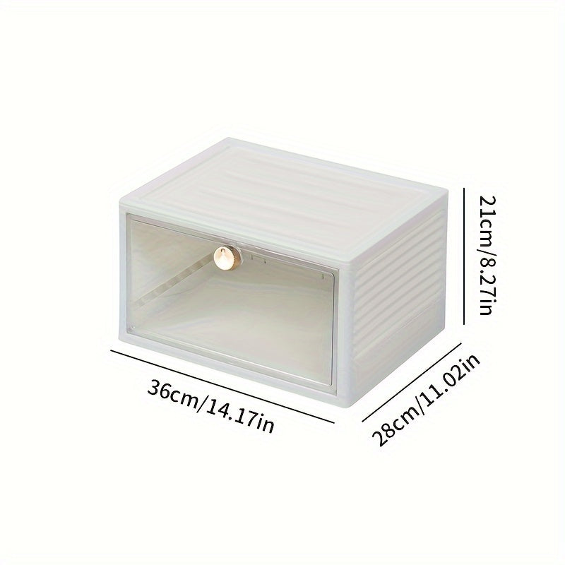 Plastic Shoe Rack Box Stackable Shoe Storage Box Entryway Hallway Bedroom
