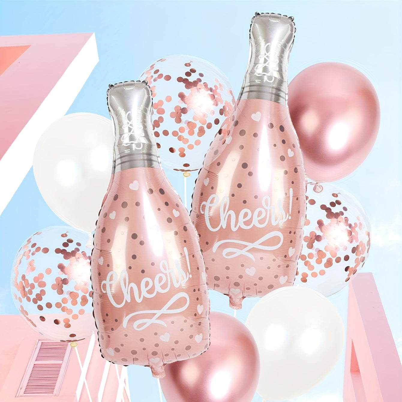 9pc Champagne Beer Balloon Set for Party Decorations