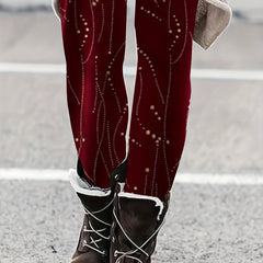 Dot Print Stretch Leggings