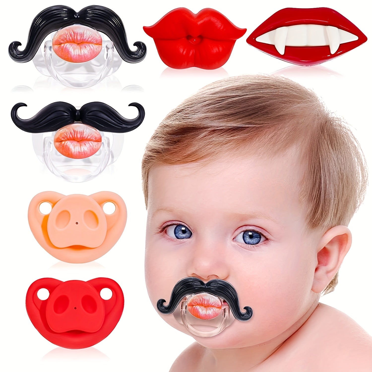 Funny Lips Pacifier for a Mommy's Touch