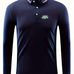Men's Merry Christmas Print Long Sleeve Shirt