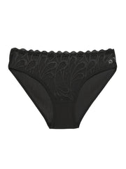 3pcs Lace Ribbed Briefs Stretchy Intimates Panties Women's Lingerie