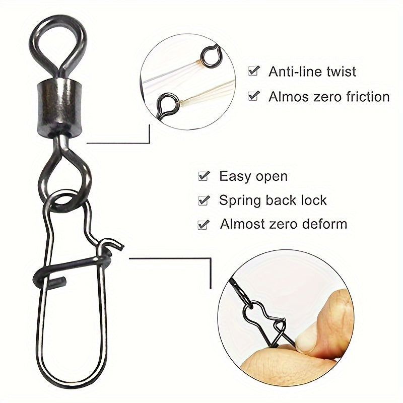10pcs 8 Shaped Swivel Ring With Pin Fishing Connector