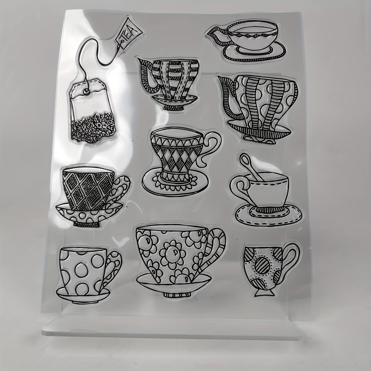 Teacup Clear Stamps for Scrapbooking Decor DIY Greeting Card