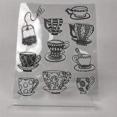 Teacup Clear Stamps for Scrapbooking Decor DIY Greeting Card