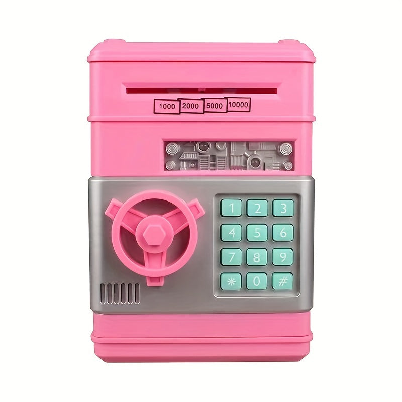 Electronic Mini ATM Kids Safe Coin Bank Piggy Box Kids Combination Lock
