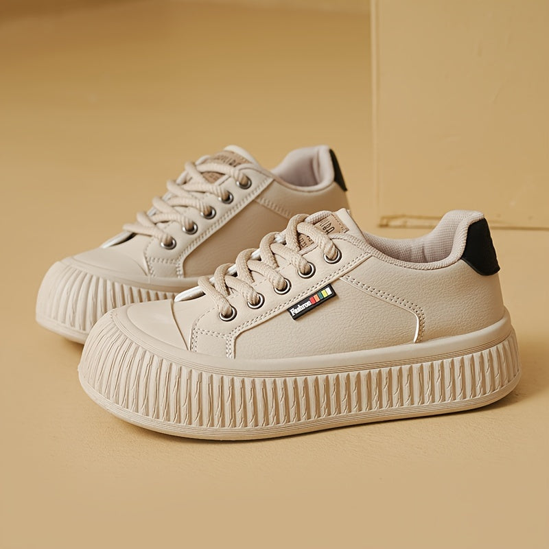 Women's Letter Pattern Athletic Skate Shoes Soft Sole Casual Sneakers