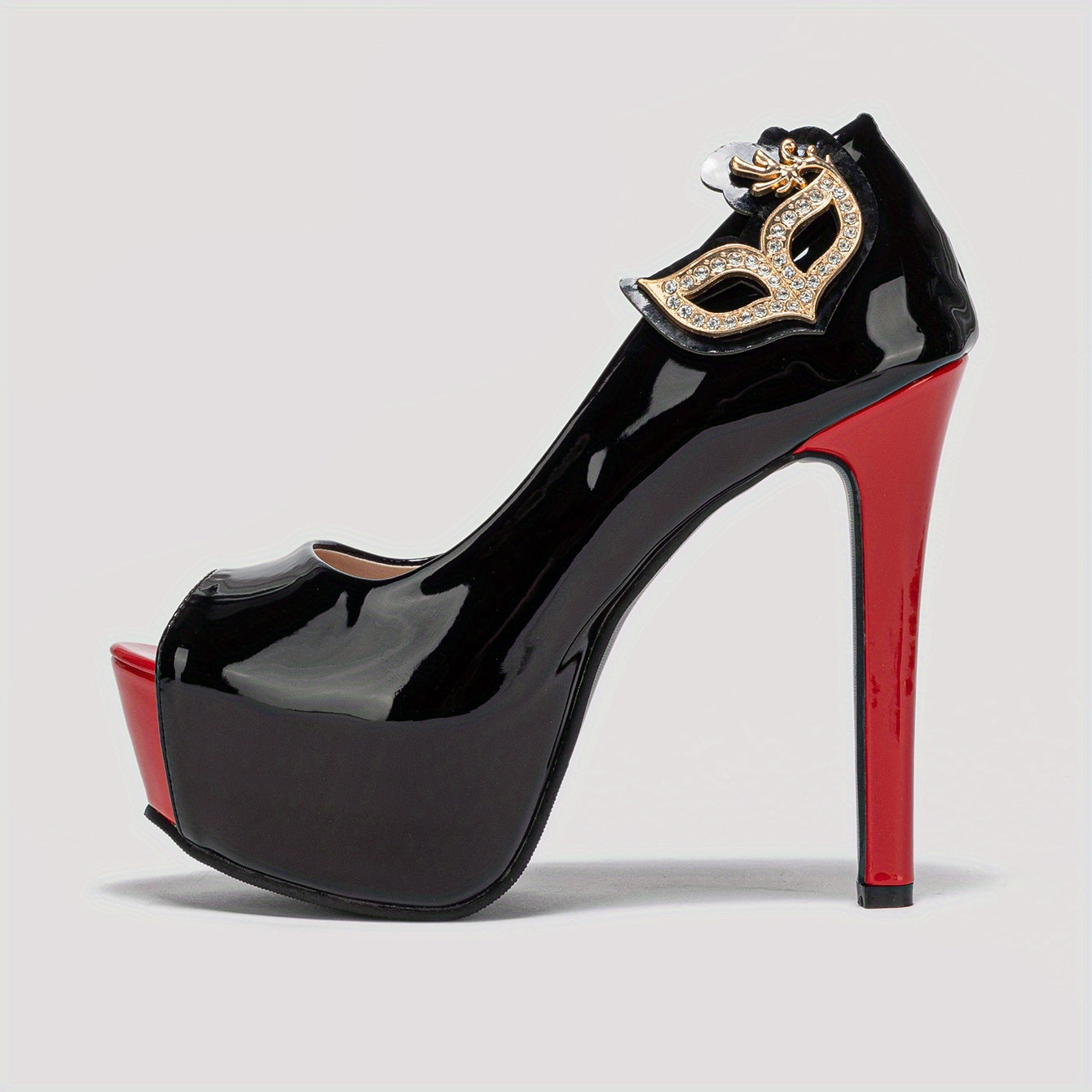 Women's Stiletto Peep Toe Platform Pumps