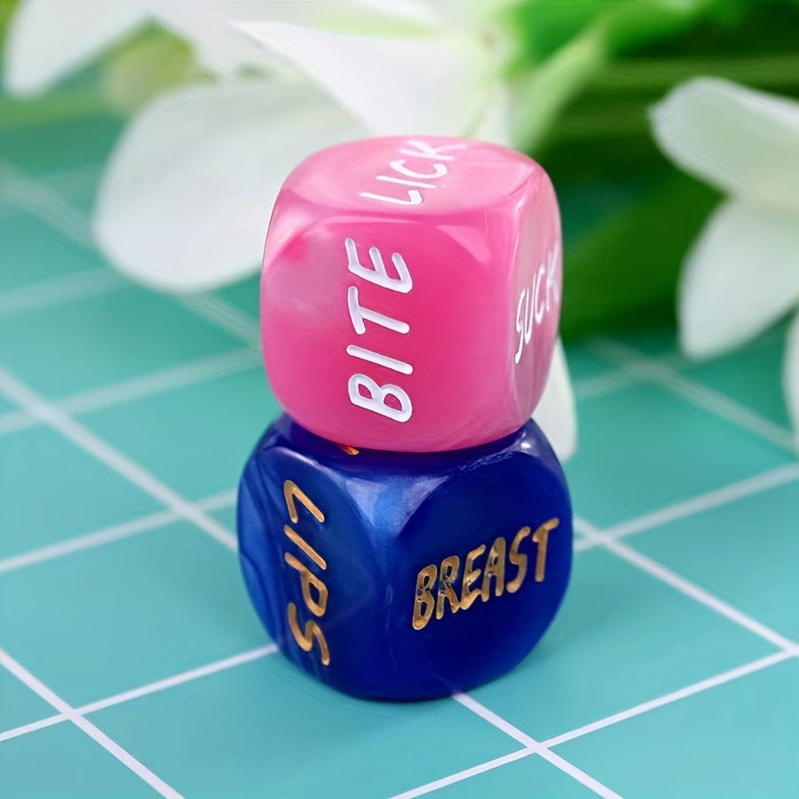 2pcs 20mm Pearl Pattern Game Dices Board Game Accessories Gift