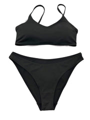 Solid Sexy Sports Set: Bra & High Stretch Briefs