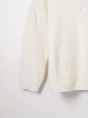 Solid Eyelash Long Sleeve Turtle Neck Jumper