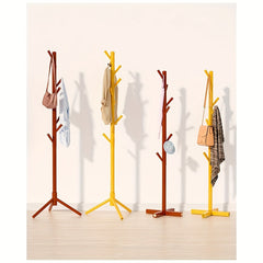 Solid Wood Floor Clothes Stand Rack Triangle & Cross Sanded Smooth Surface