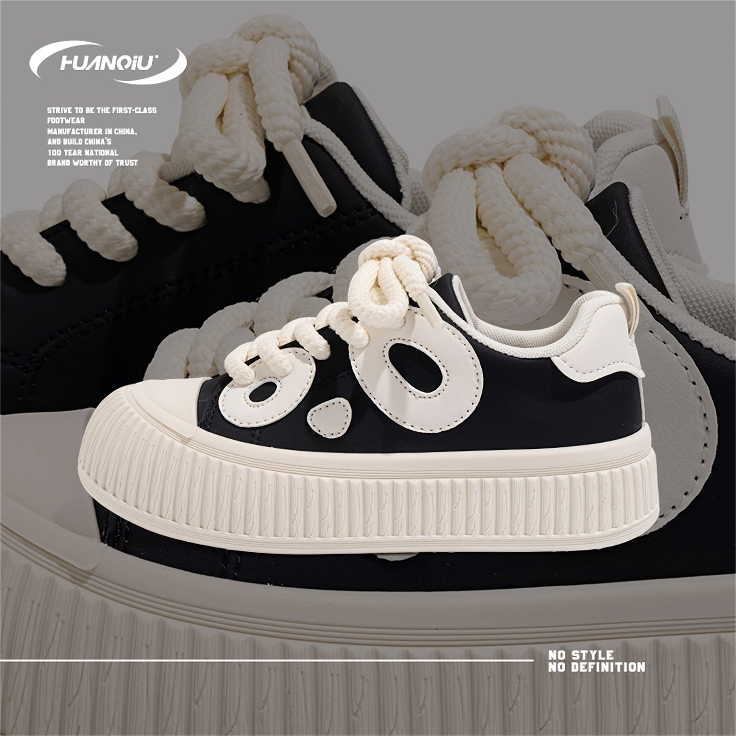 Panda Pattern Sporty Skate Shoes for Women