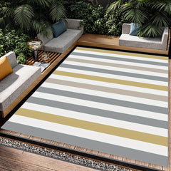 Yellow Gray Line Large Carpet Soft Durable Living Room Machine Washable
