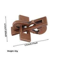 9pc Puzzle Unlocking Kit - Brain Teaser Toy Inspired by Kongming and Luban Locks