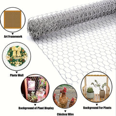 1pc Chicken Wire 34 X 599 Poultry Wire Mesh Galvanized DIY Garden Fence