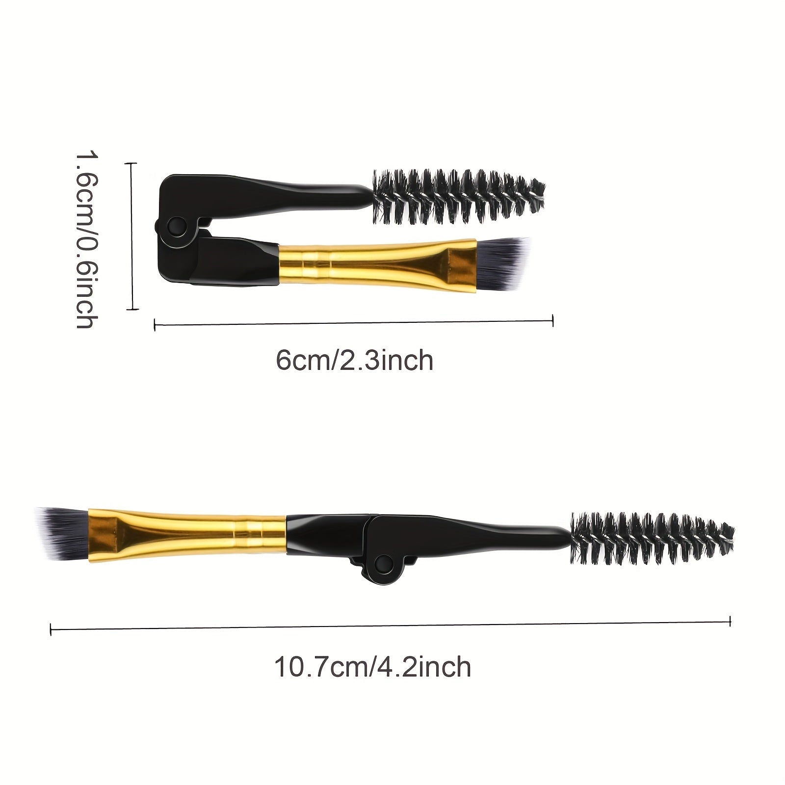 10pcs Foldable Double Head Makeup Brush Set