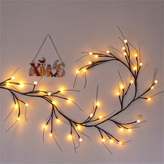 7ft Bendable Artificial Branches Lights USB Plug 48 LEDs Lighted Willow Vine