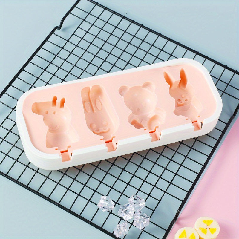 Cartoon Popsicle Mold Silicone Ice Pop Molds Summer Kitchen Gadgets