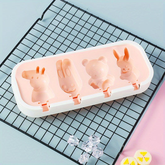 Cartoon Popsicle Mold Silicone Ice Pop Molds Summer Kitchen Gadgets