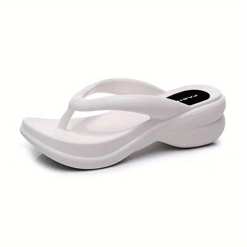 Women's Platform Flip Flops Casual Wedge Beach Shoes
