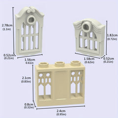 Building Blocks Set European Hollow Wall Guardrail DIY Castle Scene Toy