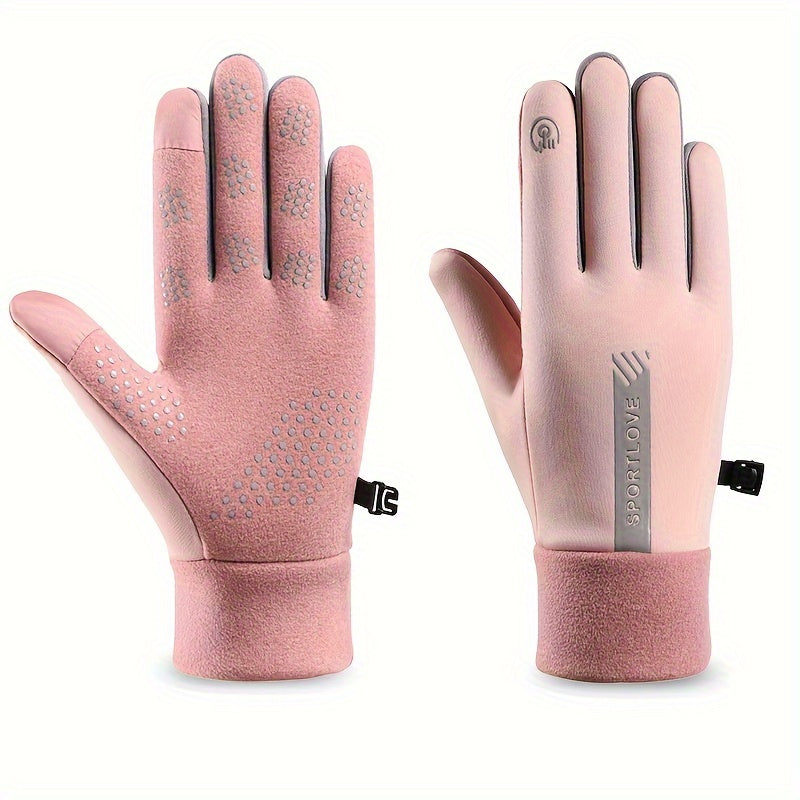 Winter Touch Screen Gloves Short Windproof Waterproof Gloves Outdoor Sports