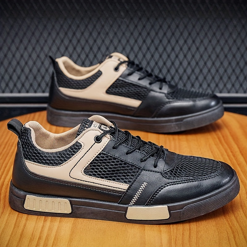 Men's Lace-up Sneakers Ventilation Holes Skate Shoes Good Grip