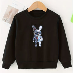 Girls Sweatshirt 'Mama's Coffee Date' Print Top Pullovers