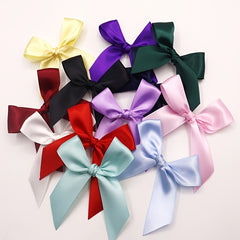 20pcs 85 85mm Fresh Pink Ribbon Bows Small Size Satin Ribbon Bow Flower Craft