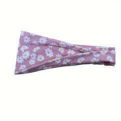 Spring Floral Sports Headband Elastic Accessory Yoga Fitness Sweatband