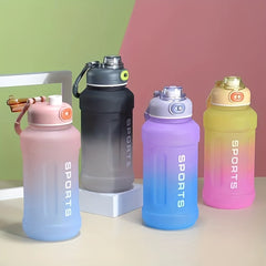 1300ml Gradient Plastic Water Bottle Leakproof Large Capacity Outdoor Sports