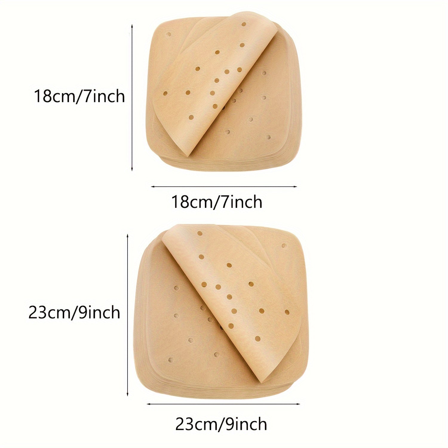50pcs Silicone Paper Baking Paper Square Air Fryer Absorbing Paper