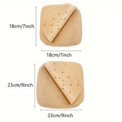 50pcs Silicone Paper Baking Paper Square Air Fryer Absorbing Paper
