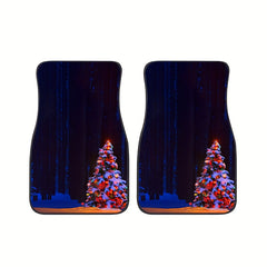 Christmas Trees Pattern Car Seat Covers Set