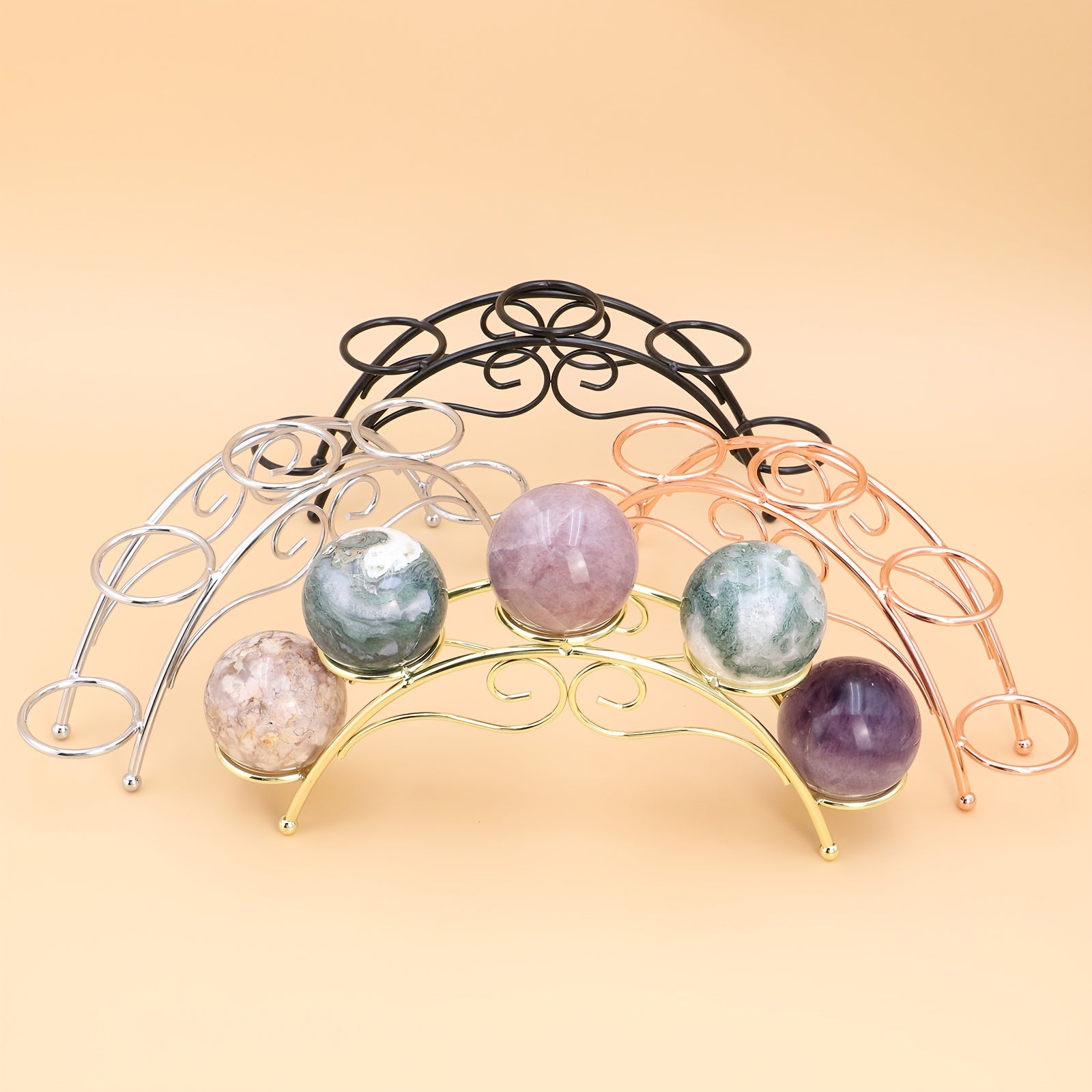 Arched Crystal Ball Base Ornaments for Crystal Balls Home Office Decor
