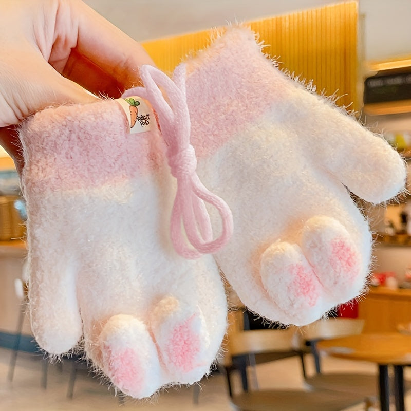 Warm & Fluffy Baby Gloves for Autumn & Winter