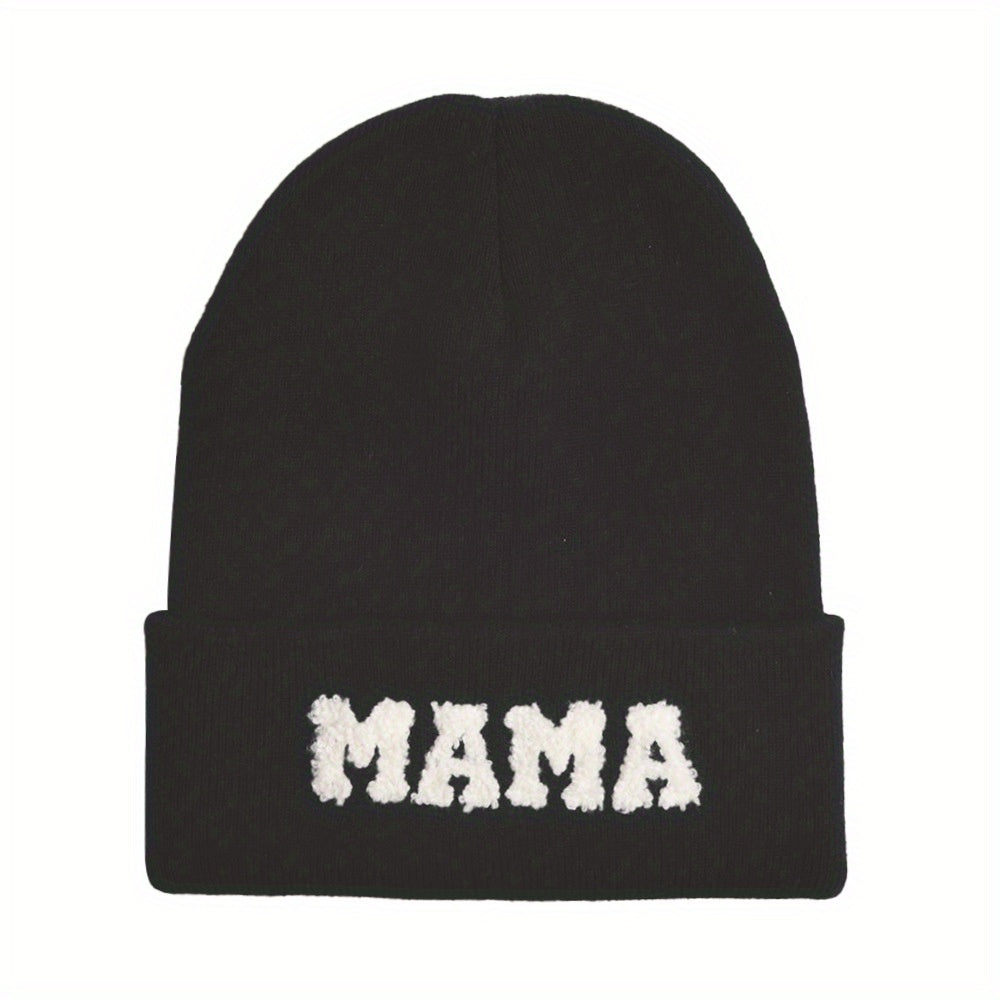 Parent Child Hat Mama Mini Letter Embroidery Woolen Knitted Hat