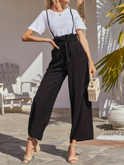Wide Leg High Waist Lounge Trousers With Pockets