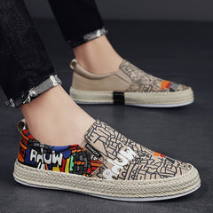 Men's Canvas Loafer Shoes Lightweight Slip On Sneakers Spring Summer