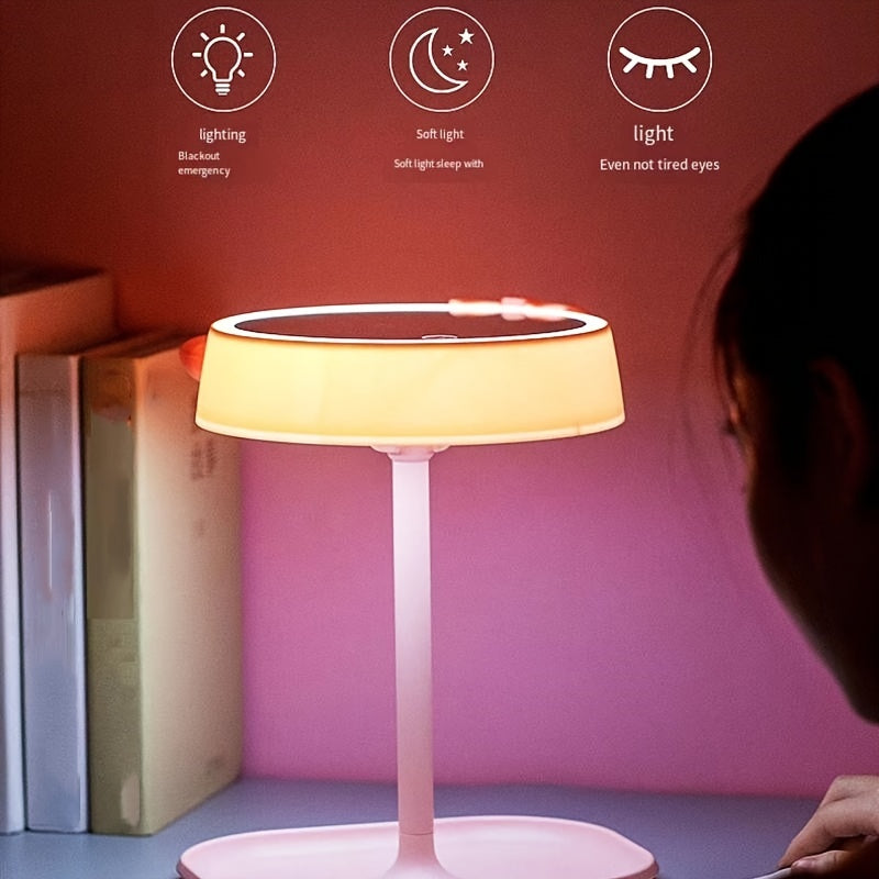 LED Lighted Makeup Cat Mirror with USB Type, Pink