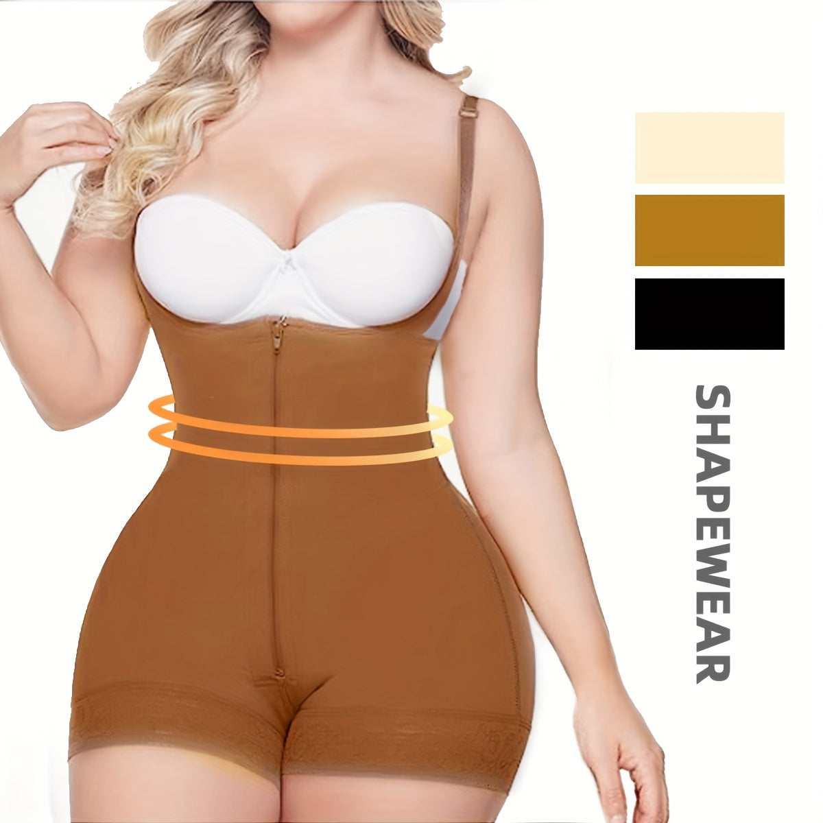 Women's Zipper Tummy Control Shapewear for Sports