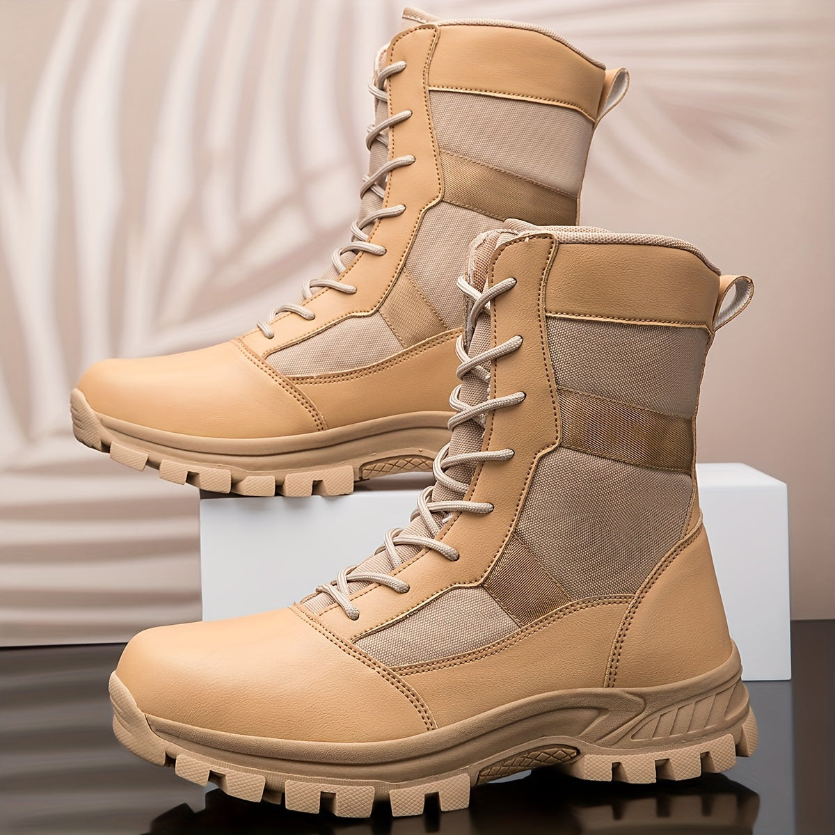 Boy's High Top Military Style Hiking Boots